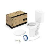 Kit Vaso Sanitário com Caixa Acoplada Zip Plus Branco 3/6L Roca