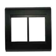 Placa 4"x4" Weg Refinatto Style 6 Módulos Preta