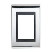 Placa 4"x2" Weg Refinatto Concept 3 Módulos Preta/Titânio