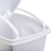 Lixeira de Plástico Basculante Plasútil Prática 50L Branca
