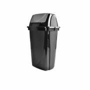 Lixeira de Plástico Basculante Plasútil Ecoblack 9L Preta