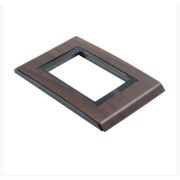 Placa 4"x2" Weg Refinatto 3 Módulos  Fosco/Preta Horizontal