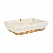 Cesta Decorativa 22cm Com Forro Natural Diagonal