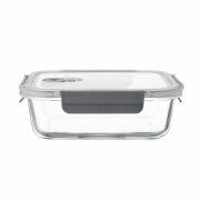 Pote de Vidro Hermético Com Tampa Plástica Reto 640ml Casa&ideia