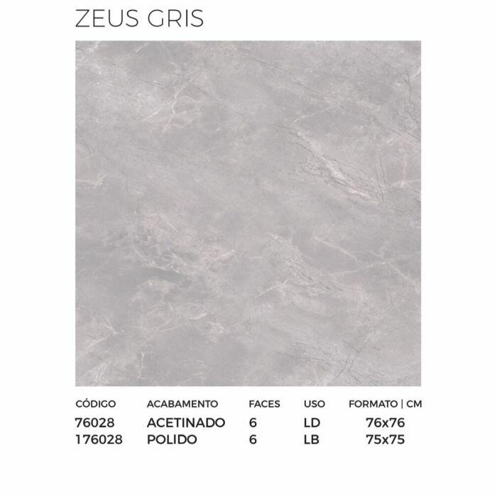 Porcelanato Polido Zeus Gris Dora | Cassol Centerlar