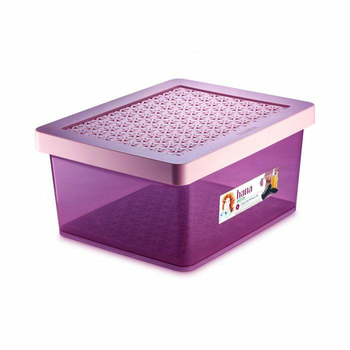 Caixa Alta Hana Ordene 18L 31,5x40,5x19,2cm Rosa | Cassol Centerlar