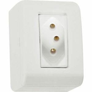Conjunto Tomada LizFlex 1 Módulo 2P+T 10A Branco Tramontina