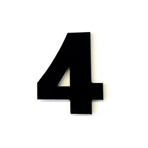 Numero Residência 13cm Acm 4 Preto Kami Acrílicos