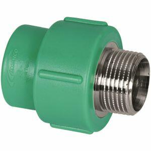 Adaptador 20mmx3/4" Transição Ppr Verde Macho Amanco