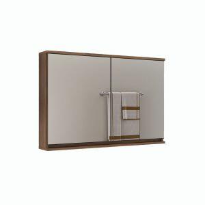 Espelheira para Banheiro MDF Gabriela Cacau 90cm C-Linea