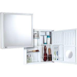 Espelheira para Banheiro 50x50 Branco Cris Metal