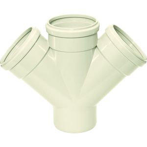 Junção Dupla 100mm Pvc Esgoto Sr Cinza Amanco