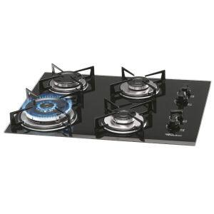 Cooktop a Gás Ébano 4 Bocas Tripla Chama Preto Fischer