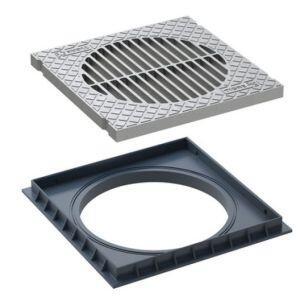 Tampa para Caixa de Areia PVC Tigre 350mm Quadrada Cinza Tampa para Caixa de Areia PVC Tigre 350mm Quadrada Cinza