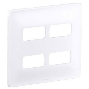 Placa 4"x4" Zeffia 2+2 Módulos Branca Pial