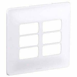 Placa 3+3 Módulos Pial 4"x4" Zeffia