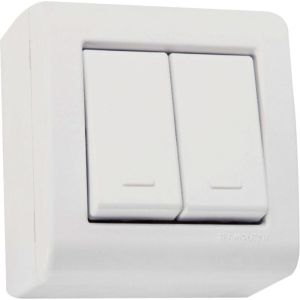 Conjunto Interruptor LizFlex 2 Módulos 10A Branco Tramontina