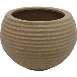 Vaso Bromélia Redondo 37x36cm Areia Polietileno Vasart
