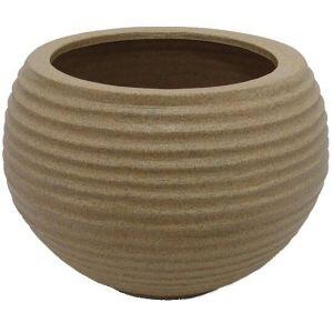 Vaso Bromélia Redondo Polietileno Areia 32x32cm Vasart