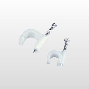 Fixador de Fio Coaxial 6mm Branco 20 Peças Bemfixa