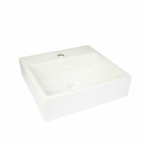 Cuba para Banheiro de Apoio Louça Quadrada Branca South Branco 41x41 Addra