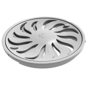 Grelha para Ralo PVC Redonda 10cm com Fecho Branca Tigre