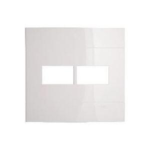 Placa 4"x4" Schneider Decor 2 Módulos Branca