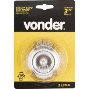 Escova Copo 3'' Vonder com Haste 1/4''