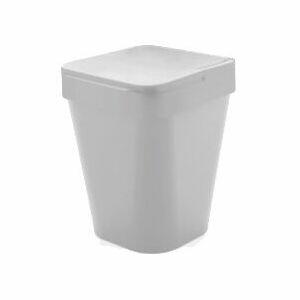 Lixeira de Plástico Izzy com Tampa 5L Branca Ou