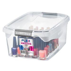 Caixa Organizadora Trava/Tampa Sanremo 6L 31,8x22,8x13,1cm Transparente