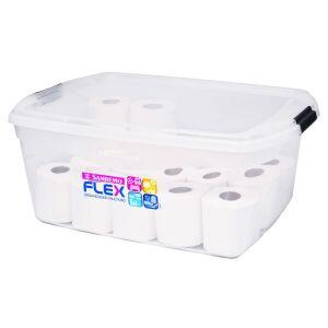 Caixa Organizadora Trava/Tampa Sanremo 48L 63,1x44,1x26cm Transparente