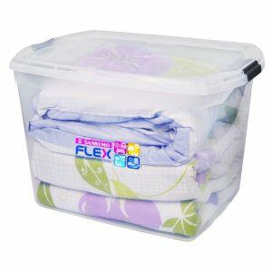 Caixa Organizadora Trava/Tampa Sanremo 80L 63,1x44,1x41,6cm Transparente
