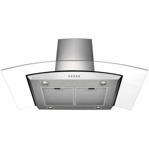 Coifa de Ilha Gourmet Vidro Curvo 90cm Inox Cadence