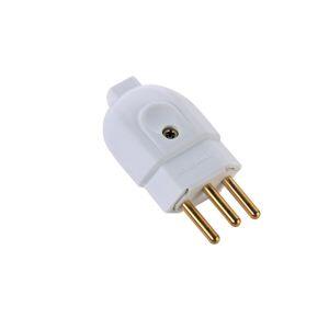 Plugue Macho Tramontina 1 Módulo 2P+T 10A 250V~ Branco
