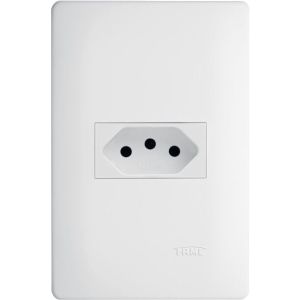 Conjunto Tomada Habitat 1 Módulo 2P+T 10A Branco Fame