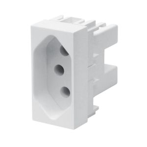 Módulo Tomada 2P+T Habitat 10A Branco Fame