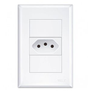 Conjunto Tomada Evidence 2 Módulos 2P+T 20A Branco Fame