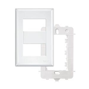 Placa 4"x2" 2 Módulos Fame Evidence Branca