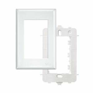 Placa 4"x2" 3 Módulos Fame Evidence Branca