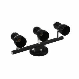 Spot Dital 3 Lâmpadas New Trilho E27 Preto