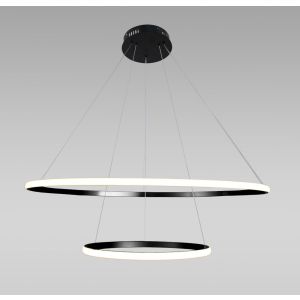 Pendente LED Circle 25W 3000K Preto Bivolt Vitralux