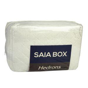 Saia para cama Box Queen Metalassada 1,58x1,98x0,38 branco Hedrons