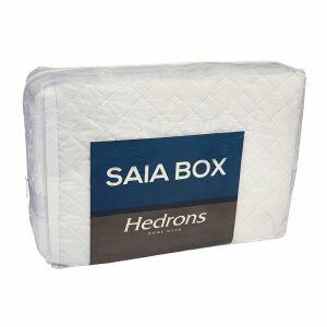 Saia para cama Box Kig Metalassada 1,93x2,03x0,38cm branco Hedrons