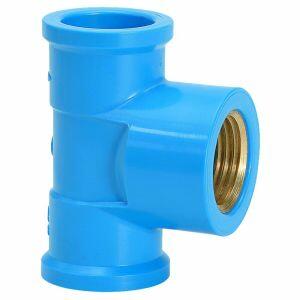 Tee 25mmx1/2" Pvc Soldável Azul Amanco