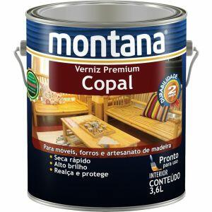 Verniz Copal Premium 3,6L Transparente Brilhante Montana