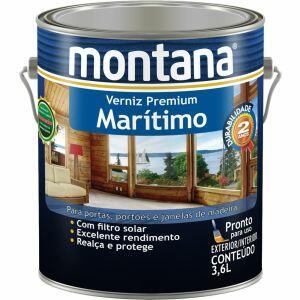 Verniz Marítimo Premium 3,6L Transparente Brilhante Montana