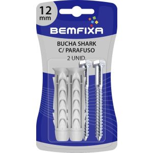 Parafuso de Ferro com Bucha Bemfixa 5/16"x75mm Cabeça Chata 2 Peças