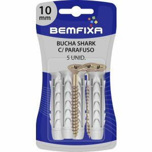 Parafuso de Ferro com Bucha Bemfixa 5x70mm Cabeça Chata 5 Peças