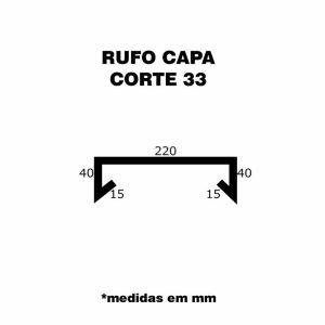 Rufo Galvanizado Calha Forte Capa 2m para Muro 22cm Natural