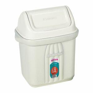 Lixeira de Plástico Basculante Sanremo 6,5L Creme